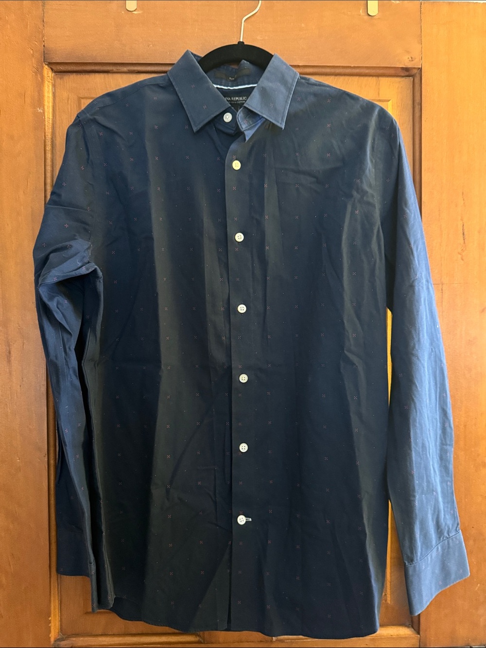Banana republic Slim Fit Navy Button-Up Shirt—medium